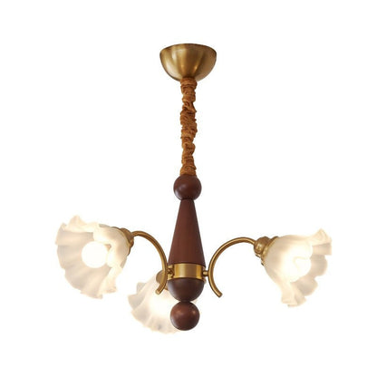 Petal-Inspired Glass Pendant Chandelier