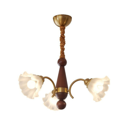 Petal-Inspired Glass Pendant Chandelier