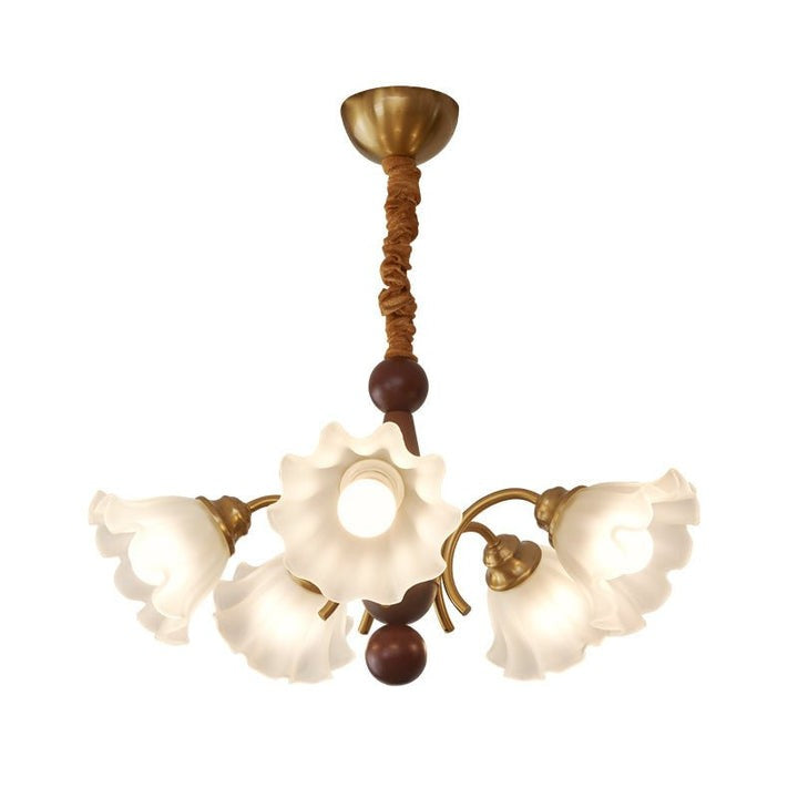 Petal-Inspired Glass Pendant Chandelier