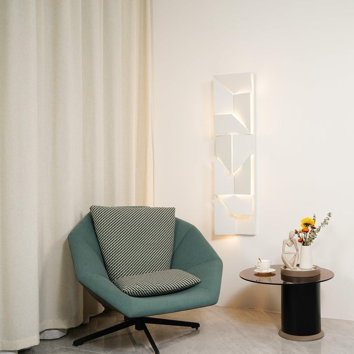Rechargeable LED Aluminum Wall Sconce in Matte White