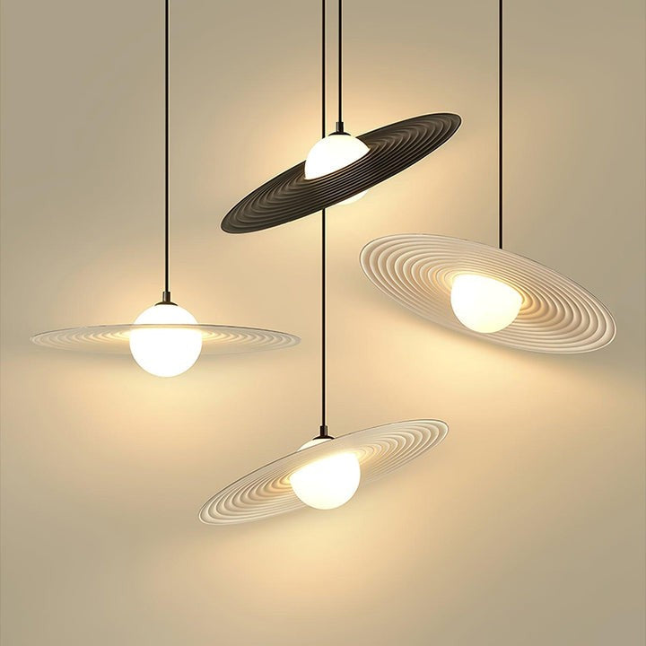 Record-Inspired LED Pendant Light