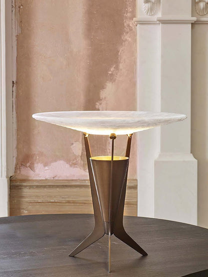 Reflective Alabaster LED Table Lamp