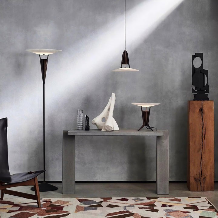 Reflective Alabaster LED Table Lamp