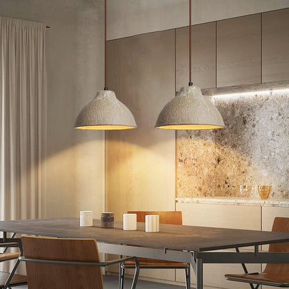 Retro Ceramic Pendant Light with Rustic Wabi-Sabi Finish
