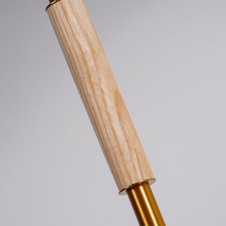 Retro Mahogany Table Lamp with Brass Accent