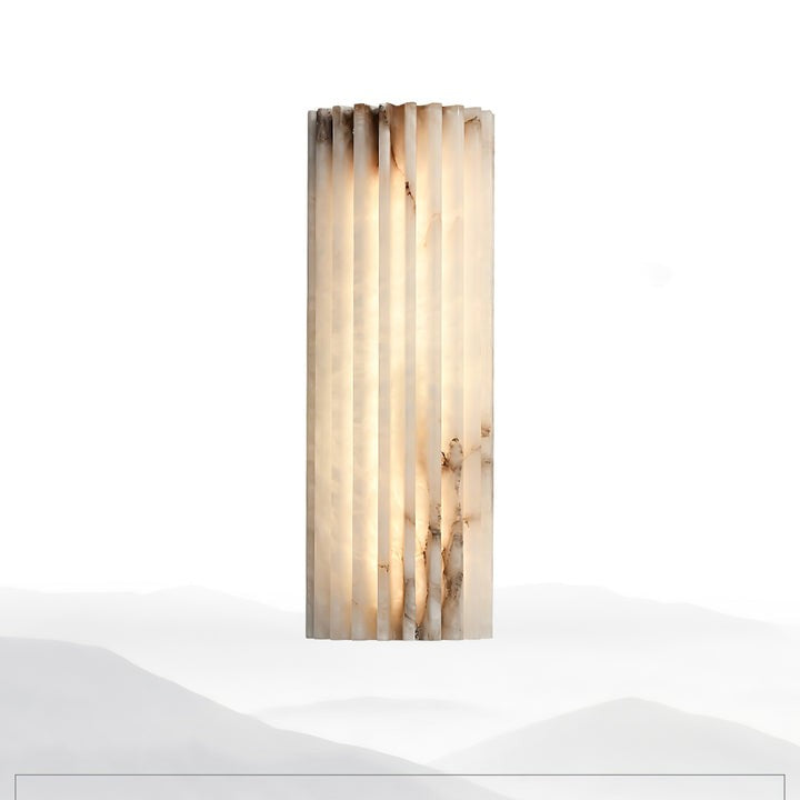 Ribbed Alabaster LED Wall Sconce