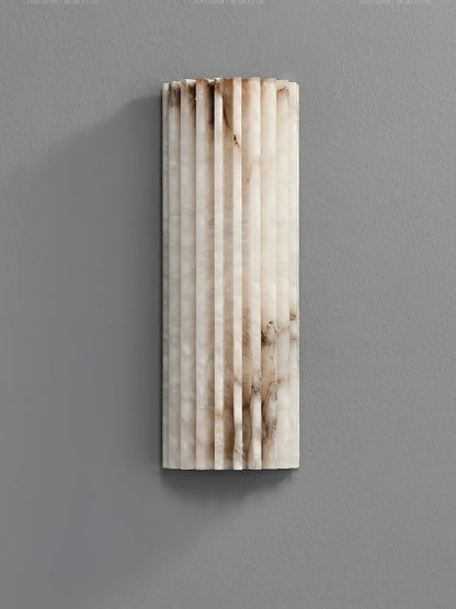 Ribbed Alabaster LED Wall Sconce
