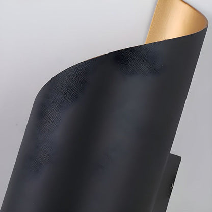 Ribbon-Style Dual LED Wall Sconce in Black and Gold