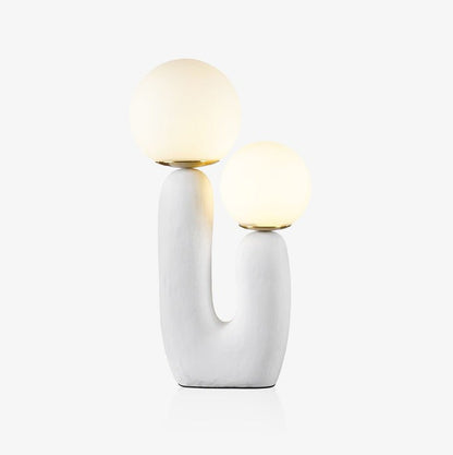 Rough Finish Resin Table Lamp with LED G9 Bulb – Modern Indoor Accent Light