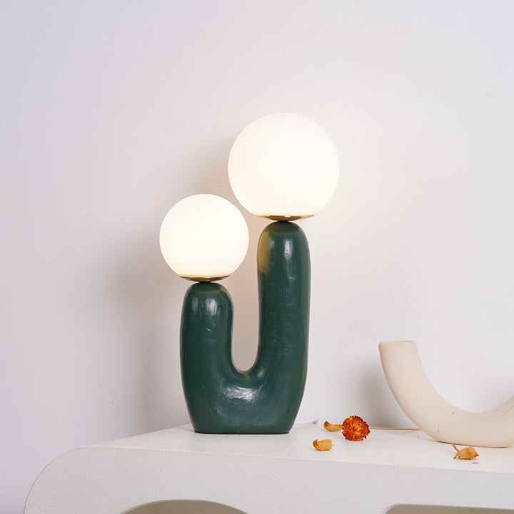 Rough Finish Resin Table Lamp with LED G9 Bulb – Modern Indoor Accent Light