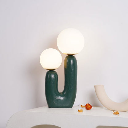 Rough Finish Resin Table Lamp with LED G9 Bulb – Modern Indoor Accent Light