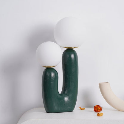 Rough Finish Resin Table Lamp with LED G9 Bulb – Modern Indoor Accent Light