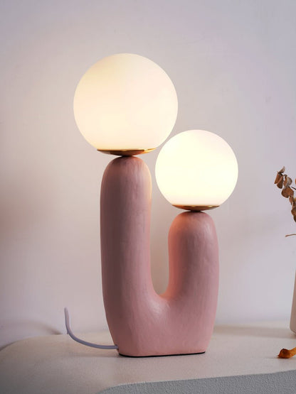 Rough Finish Resin Table Lamp with LED G9 Bulb – Modern Indoor Accent Light