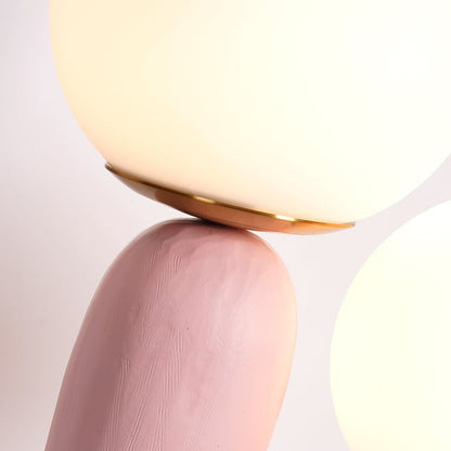 Rough Finish Resin Table Lamp with LED G9 Bulb – Modern Indoor Accent Light