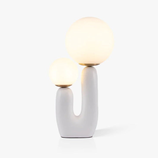 Rough Finish Resin Table Lamp with LED G9 Bulb – Modern Indoor Accent Light