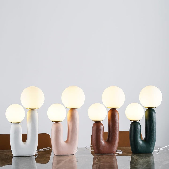 Rough Finish Resin Table Lamp with LED G9 Bulb – Modern Indoor Accent Light