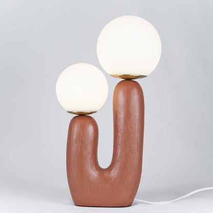 Rough Finish Resin Table Lamp with LED G9 Bulb – Modern Indoor Accent Light