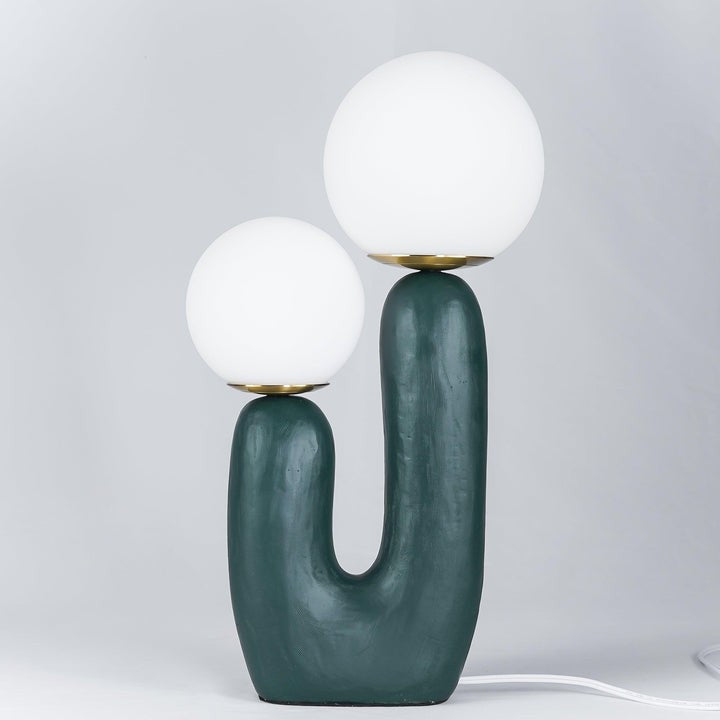 Rough Finish Resin Table Lamp with LED G9 Bulb – Modern Indoor Accent Light