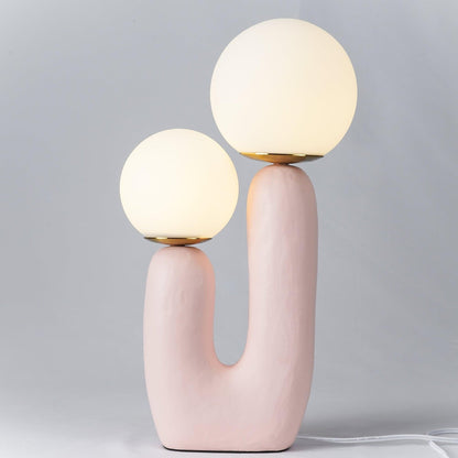 Rough Finish Resin Table Lamp with LED G9 Bulb – Modern Indoor Accent Light