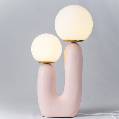 Rough Finish Resin Table Lamp with LED G9 Bulb – Modern Indoor Accent Light