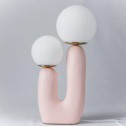 Rough Finish Resin Table Lamp with LED G9 Bulb – Modern Indoor Accent Light