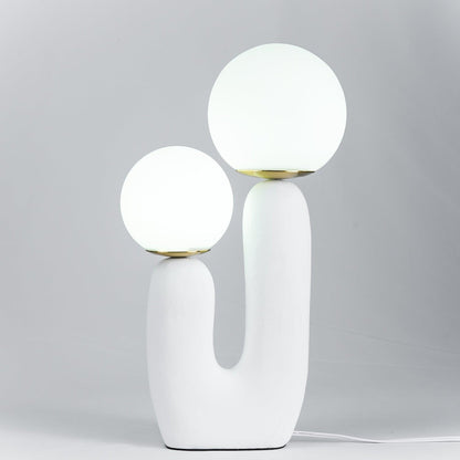 Rough Finish Resin Table Lamp with LED G9 Bulb – Modern Indoor Accent Light
