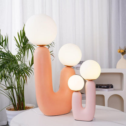Rough Finish Resin Table Lamp with LED G9 Bulb – Modern Indoor Accent Light