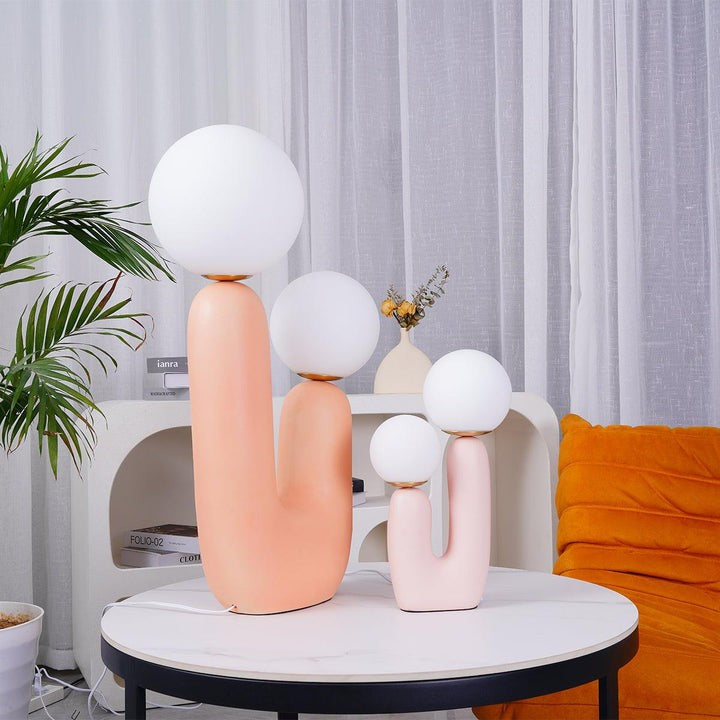 Rough Finish Resin Table Lamp with LED G9 Bulb – Modern Indoor Accent Light