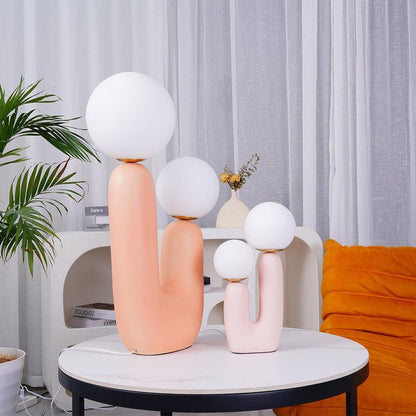 Rough Finish Resin Table Lamp with LED G9 Bulb – Modern Indoor Accent Light