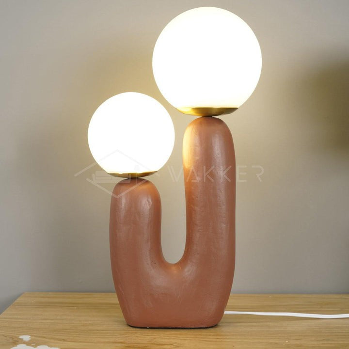 Rough Finish Resin Table Lamp with LED G9 Bulb – Modern Indoor Accent Light