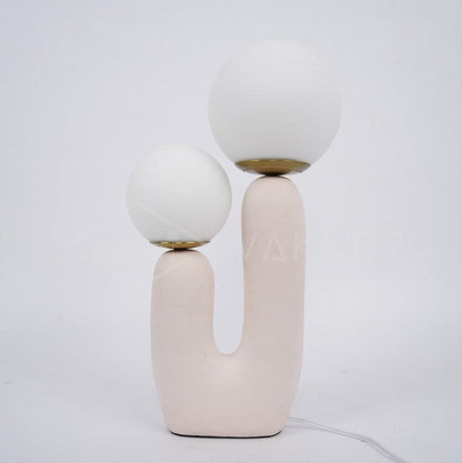 Rough Finish Resin Table Lamp with LED G9 Bulb – Modern Indoor Accent Light