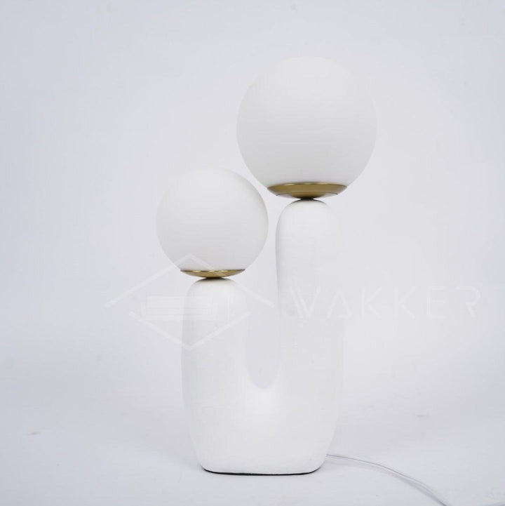 Rough Finish Resin Table Lamp with LED G9 Bulb – Modern Indoor Accent Light