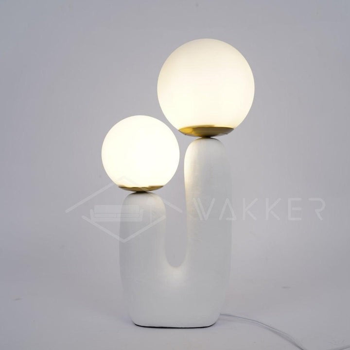 Rough Finish Resin Table Lamp with LED G9 Bulb – Modern Indoor Accent Light