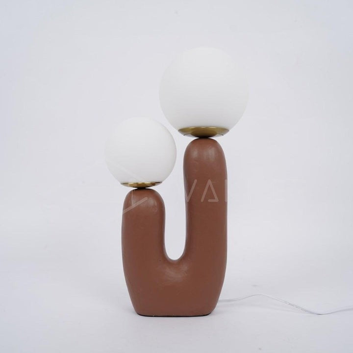 Rough Finish Resin Table Lamp with LED G9 Bulb – Modern Indoor Accent Light