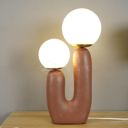 Rough Finish Resin Table Lamp with LED G9 Bulb – Modern Indoor Accent Light