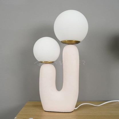 Rough Finish Resin Table Lamp with LED G9 Bulb – Modern Indoor Accent Light