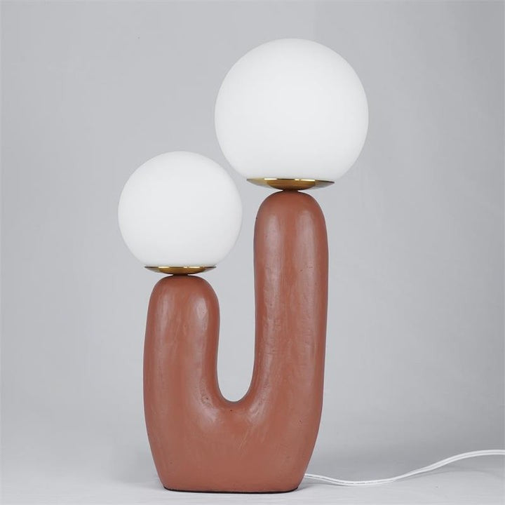 Rough Finish Resin Table Lamp with LED G9 Bulb – Modern Indoor Accent Light