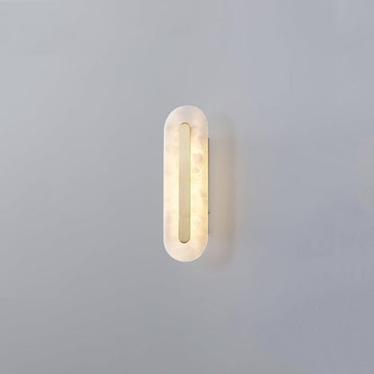 Round Alabaster LED Wall Sconce