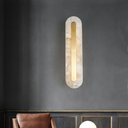 Round Alabaster LED Wall Sconce