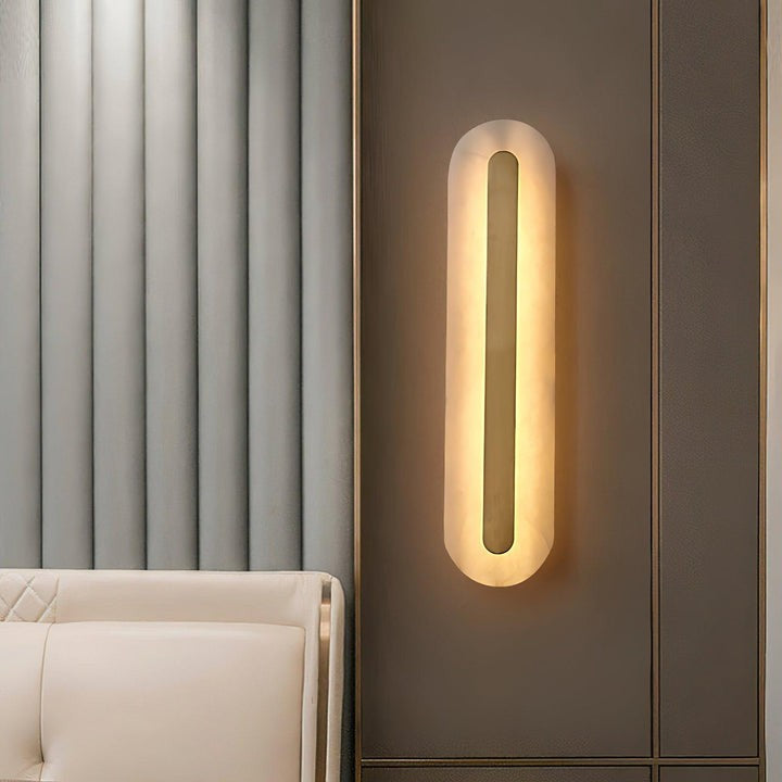 Round Alabaster LED Wall Sconce