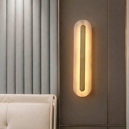 Round Alabaster LED Wall Sconce