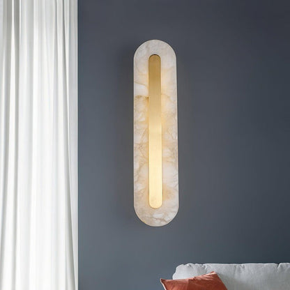 Round Alabaster LED Wall Sconce