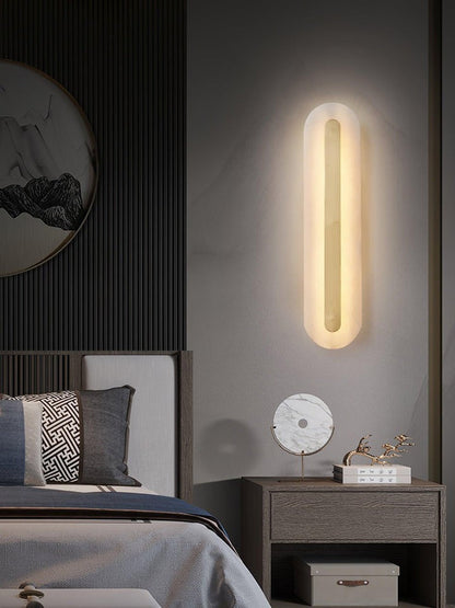 Round Alabaster LED Wall Sconce