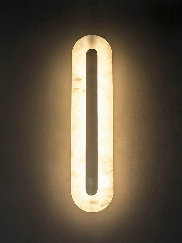 Round Alabaster LED Wall Sconce