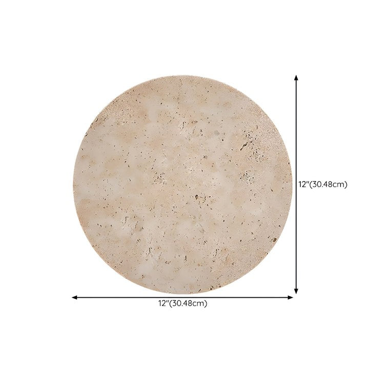 Round Travertine LED Wall Sconce