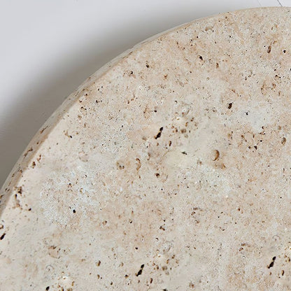 Round Travertine LED Wall Sconce