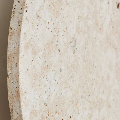 Round Travertine LED Wall Sconce