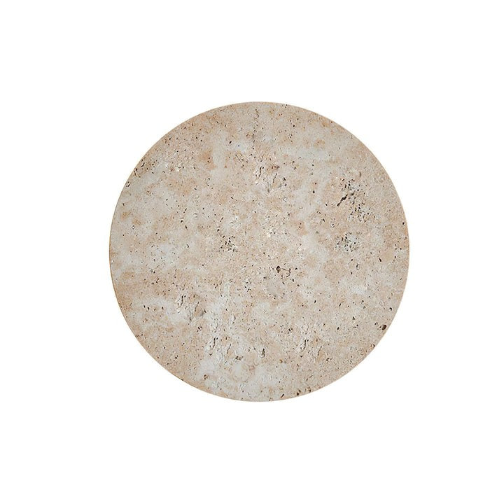 Round Travertine LED Wall Sconce