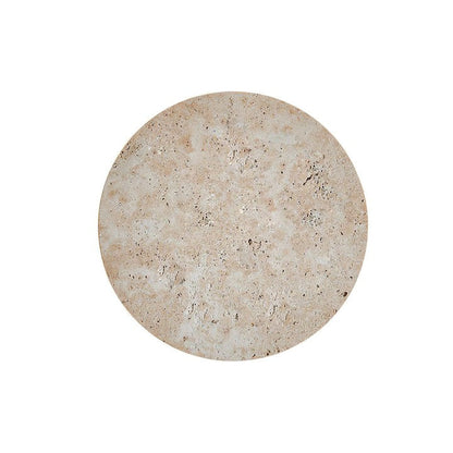 Round Travertine LED Wall Sconce