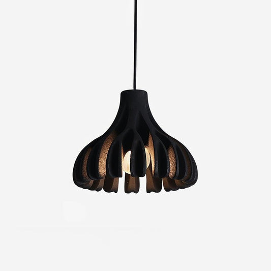 Sculptural Coral Resin Arc Pendant Light